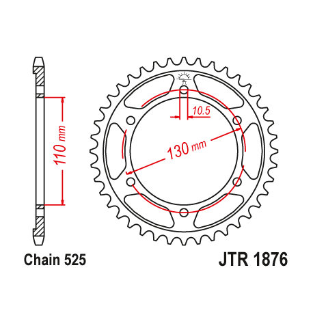 JT, rozeta 4385 46 Suzuki GSX- 8S '23-'24 (438547JT) (řetěz 525)