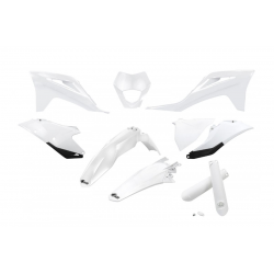 UFO, sada plastů, s kryty přední vidlice, Gas Gas EC / EC-F 250 / 300 / 350 '21-'23, bílá barva