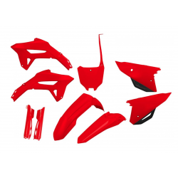 UFO, sada plastů, s kryty přední vidlice, Honda CRF 250 R '22-'23 , CRF 450 R '21-'23, červená barva OEM