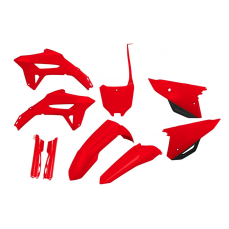 UFO, sada plastů, s kryty přední vidlice, Honda CRF 250 R '22-'23 , CRF 450 R '21-'23, červená barva OEM