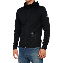 100%, mikina Softshell s kapucí, Viceroy Black, černá barva, velikost M