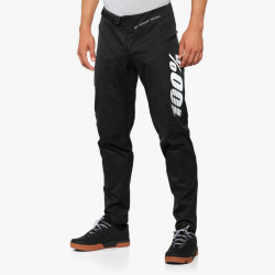 100%, MTB kalhoty R-Core Black, černá barva, velikost 32