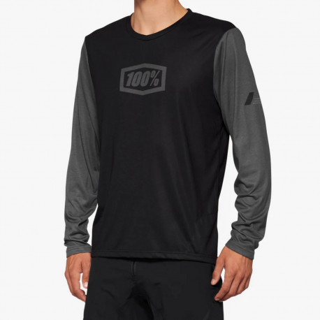 100%, cyklo dres Airmatic Black, barva černá/šedá, velikost XL