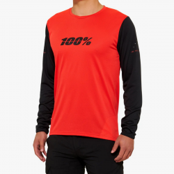 100%, cyklo dres Ridecamp Red, barva červená/černá, velikost M