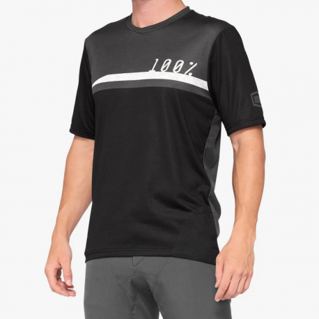 100%, cyklo dres Airmatic, barva černá/šedá, velikost L