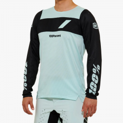 100%, cyklo dres R-Core X Le Pale, barva černá/bledě modrá, velikost XL