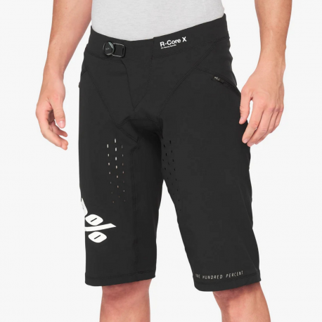 100%, cyklo kraťasy R-Core X LE Black, černá barva, velikost 34