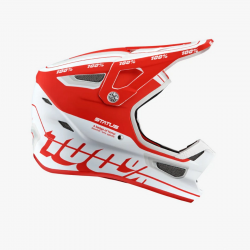 100%, cyklo přilba Status Topenga Red, barva bílá/červená, velikost XL (61-62CM)