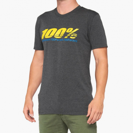 100%, tričko T-Shirt, Argus, barva šedá/žlutá, velikost L