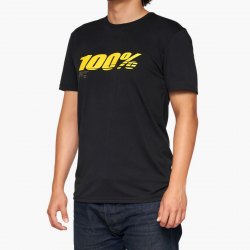 100%, tričko T-Shirt, Speed, barva černá/žlutá, velikost M
