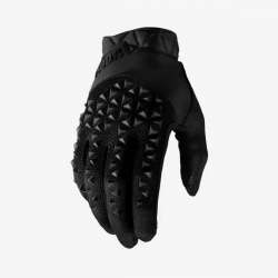 100%, rukavice MX/MTB Geomatic Black, černá barva, velikost L