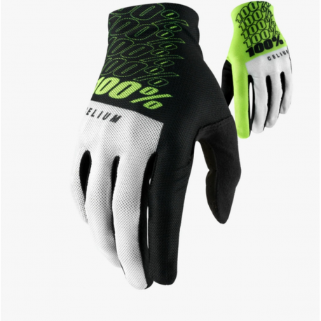 100%, rukavice MX/MTB Celium Fluo Yellow/Black, barva černá/žlutá, velikost XL