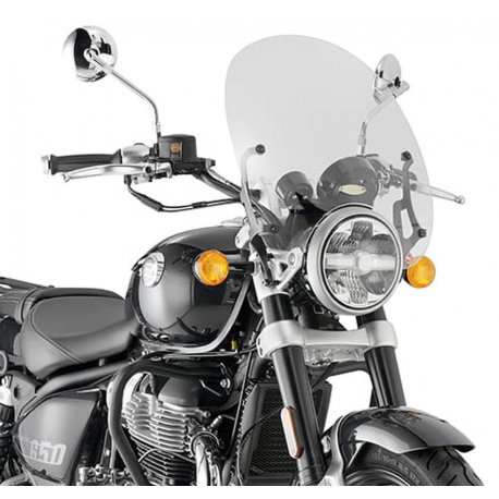 Kappa, plexištít, Royal Enfield SUPER METEOR 650 '23, 38 X 42cn, čirá – potřebné držáky A9058AK