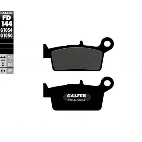 Galfer, brzdové destičky, KH131, Semimetal (tloušťka 8,9mm)