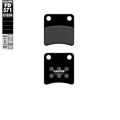 Galfer, brzdové destičky, Semimetal (PARKING BRAKE)