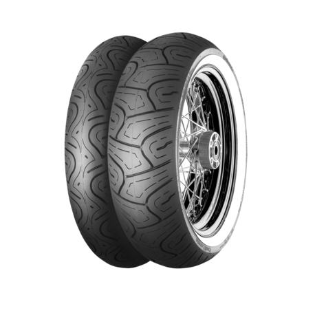 Continental, pneu 150/80B16 CONTILEGEND 77H TL M/C WW BIAŁY BOK, zadní, DOT 35/2023 (240307)