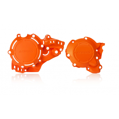 Acerbis, kryty motoru (zapalování + spojka), X-Power KTM 2T 250 300 Husqvarna 2T 250 300 17-19, oranžové - 0023468.011.016