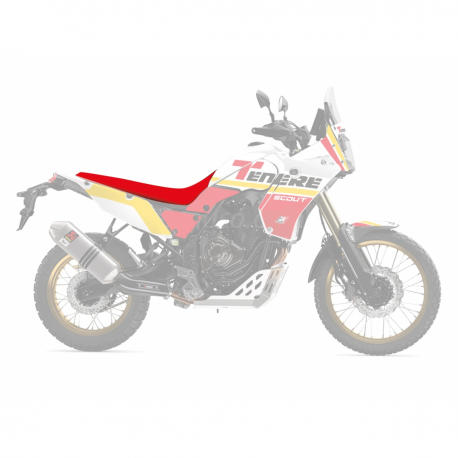 Blackbird, potah na sedlo, Yamaha TENERE 700 '20-'23, barva červeno/černá, ( potah Rally Ride, jednodílný)