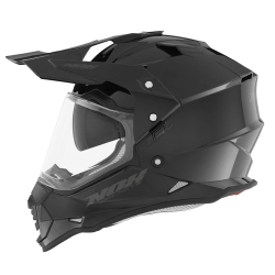 Nox, dual sport přilba N312, se štítkem, černá barva, velikost L