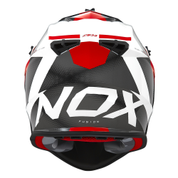 Nox, Cross přilba N633 Fusion, barva bílá/červená, velikost XL