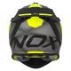 Nox, Cross přilba N633 Fusion, barva černá matná/žlutá Fluo, velikost M