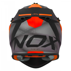 Nox, Cross přilba N633 Fusion, barva černá matrná/oranžová, velikost XL