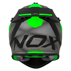 Nox, Cross přilba N633 Fusion, barva černá matrná/zelená, velikost M