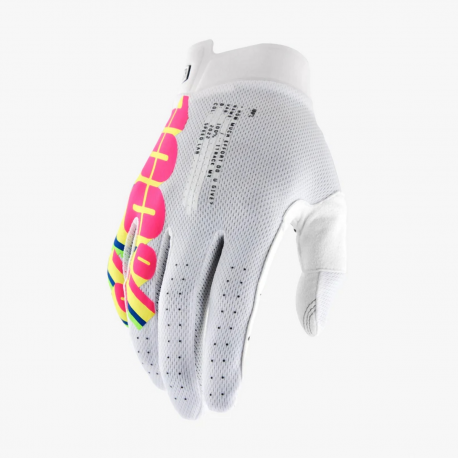 100%, rukavice Cross/Enduro MODEL ITRACK SYSTEM WHITE, velikost M