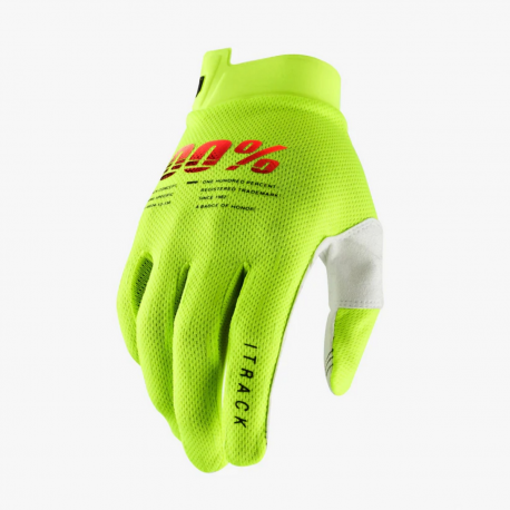 100%, rukavice Cross/Enduro MODEL ITRACK FLUO YELLOW, velikost XL