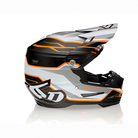 6D, přilba Cross/Enduro, model ATR-2 PHASE WHITE/ORANGE, barva černá/šedá/oranžová/bílá, velikost L ( 58 - 59 CM )