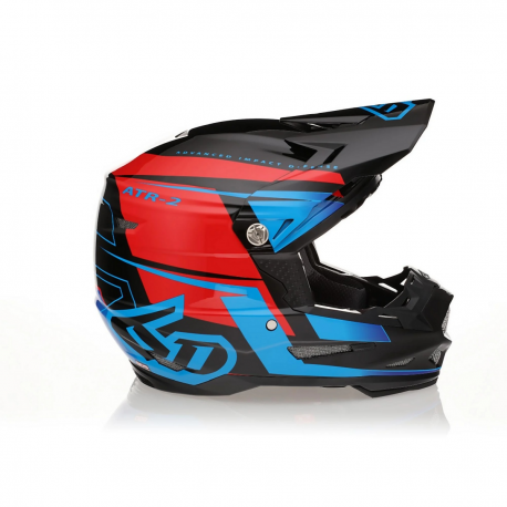 6D, přilba Cross/Enduro, model ATR-2 MACH RED/GREY/BLACK, barva černá/červená/modrá, velikost M ( 57 - 58 CM )