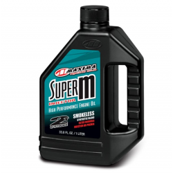 Maxima, olej 2T, polosyntetika SUPER M SMOKELESS Injector 1 litr (12) (AKC)