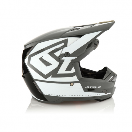 6D, přilba Cross/Enduro, model ATR-3 HEX GLOSS WHITE, barva černá/šedá/bílá, velikost S ( 56 - 57 CM )