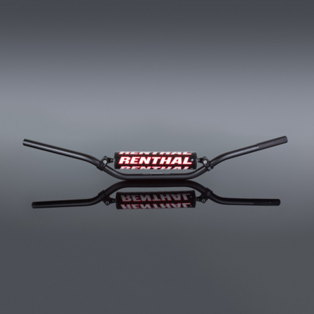 Renthal, řidítka 7/8" (22mm) MX Handlebar BLACK Honda CR 80/85 PADDED, černá barva s chráničem