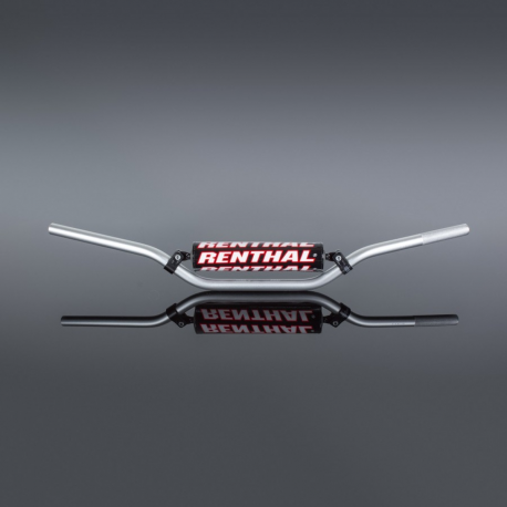 Renthal, řidítka 7/8 " (22MM) MX Handlebar BLACK VINTAGE DESERT PADDED, stříbrná barva