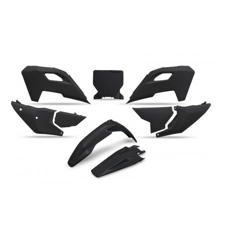 UFO, sada plastů, Husqvarna TC 125 / 250 '23-'24, FC 250 / 350 / 450 '23-'24, FX 350 / 450 '23-'24, TX 300 '24, černá barva