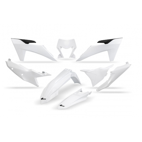 UFO, sada plastů, KTM EXC 150 / 250 / 300 '24, EXC-F 250 / 350 / 450 / 500 '24, bílá barva