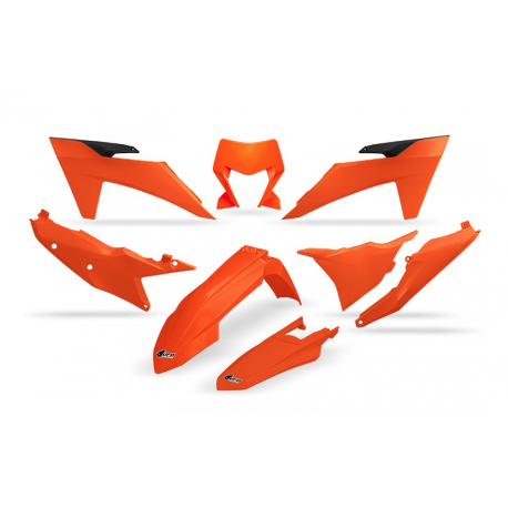 UFO, sada plastů, KTM EXC 150 / 250 / 300 '24, EXC-F 250 / 350 / 450 / 500 '24, oranžová barva