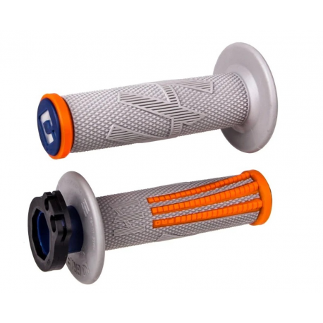 ODI, gripy off-road Emig PRO V2 Lock-On, barva šedá/oranžová