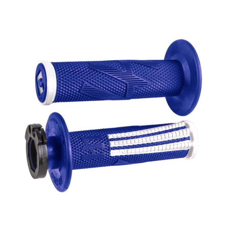 ODI, gripy off-road Emig PRO V2 Lock-On, barva modrá/bílá