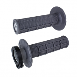 ODI, gripy off-road Half Waffle MX V2 Lock-On, grafitová barva