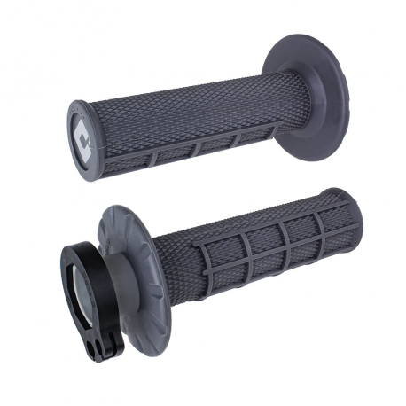 ODI, gripy off-road Half Waffle MX V2 Lock-On, grafitová barva