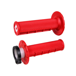 ODI, gripy off-road Half Waffle MX V2 Lock-On, červená barva