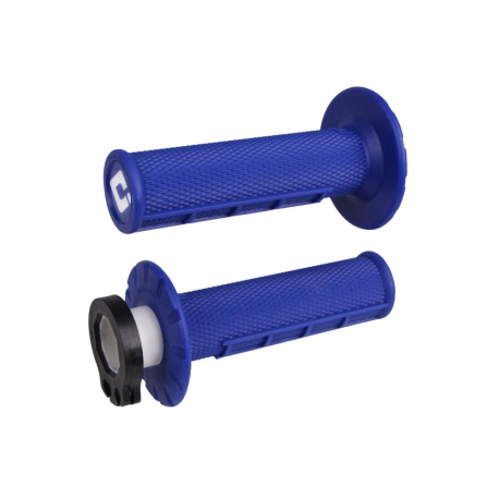 ODI, gripy off-road Half Waffle MX V2 Lock-On, modrá barva
