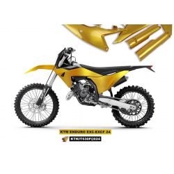 UFO, sada plastů, KTM EXC 150 / 250 / 300 '24, EXC-F 250 / 350 / 450 / 500 '24, zlatá barva