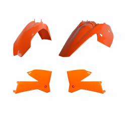 Polisport, sada plastů KTM EXC/EXC-F '05-'07 oranžová/černá barva OEM