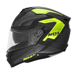NOX, integrální přilba (se slun. clonou) N304S Carver, barva černá/žlutá fluo, velikost XL
