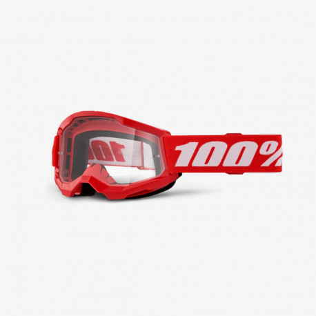 100%, brýle Strata 2 YOUTH JUNIOR RED - CLEAR LENS