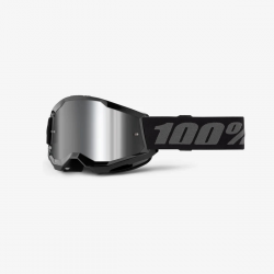 100%, brýle Strata 2 YOUTH JUNIOR BLACK - MIRROR SILVER LENS