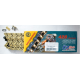 ČZ, řetěz 428 MX (144 článků) zlatý (motocross do 110 ccm) (23,0 KN) + spojka